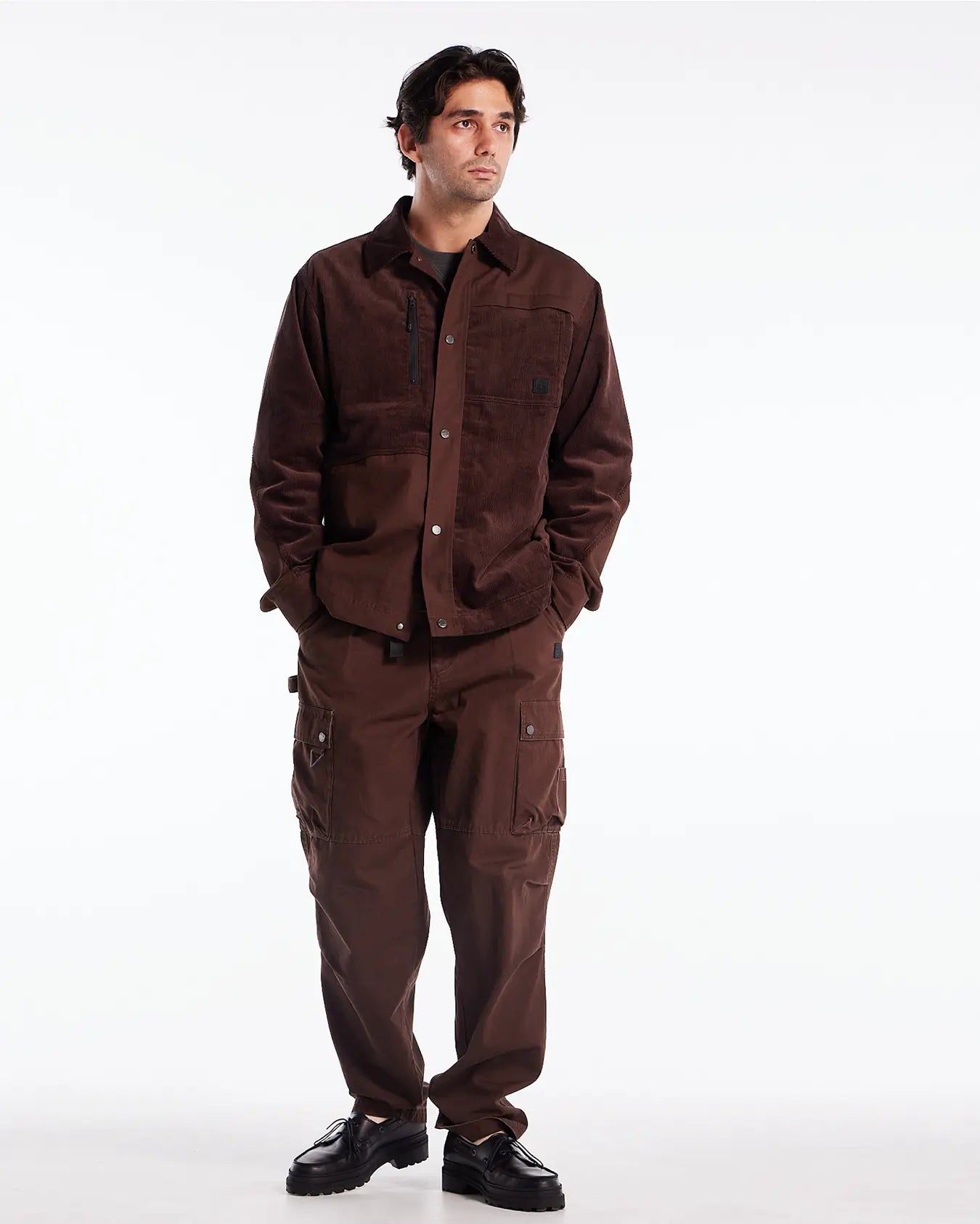 Men's Durable Mix Fabric Chore Jacket