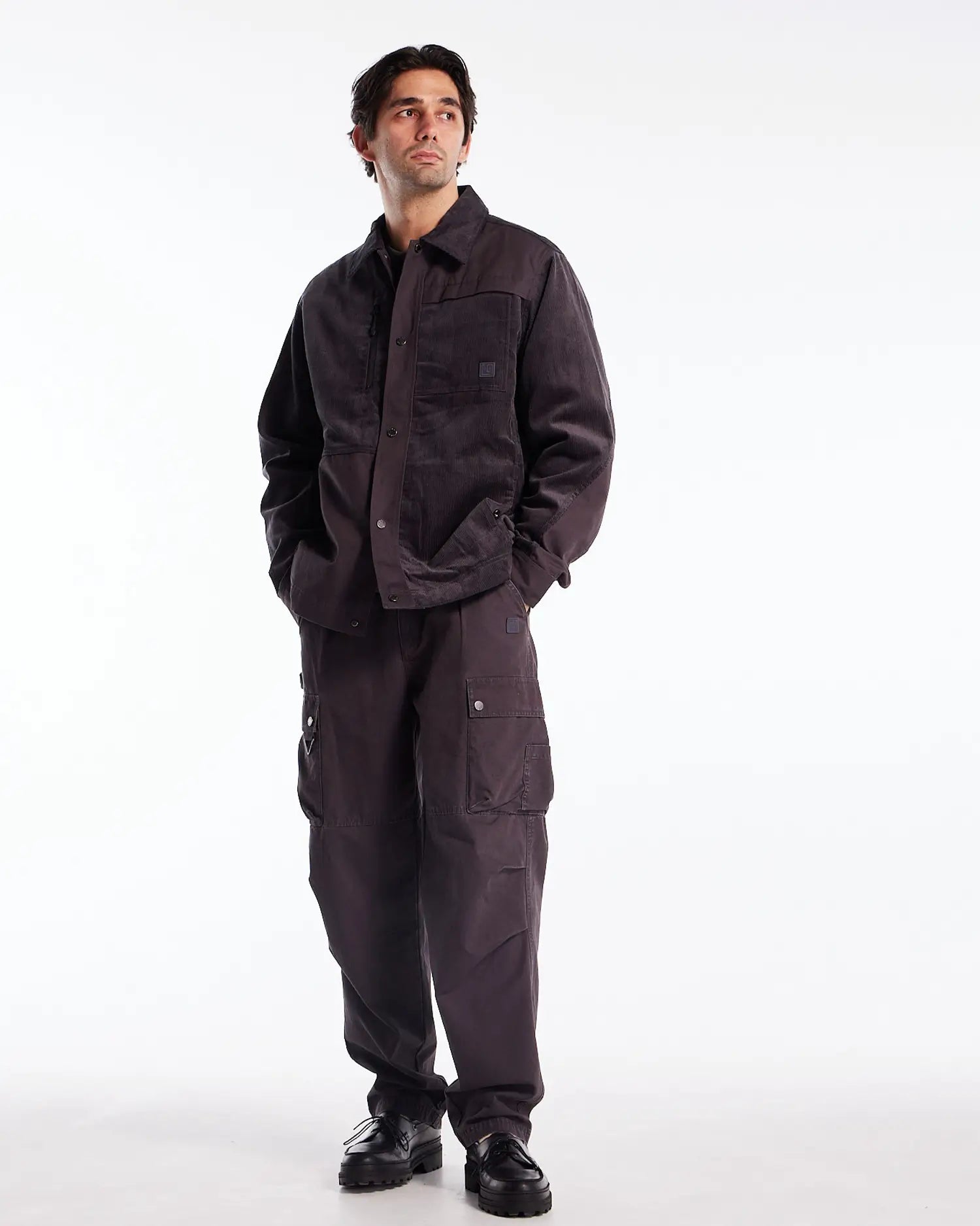 Men's Durable Mix Fabric Chore Jacket