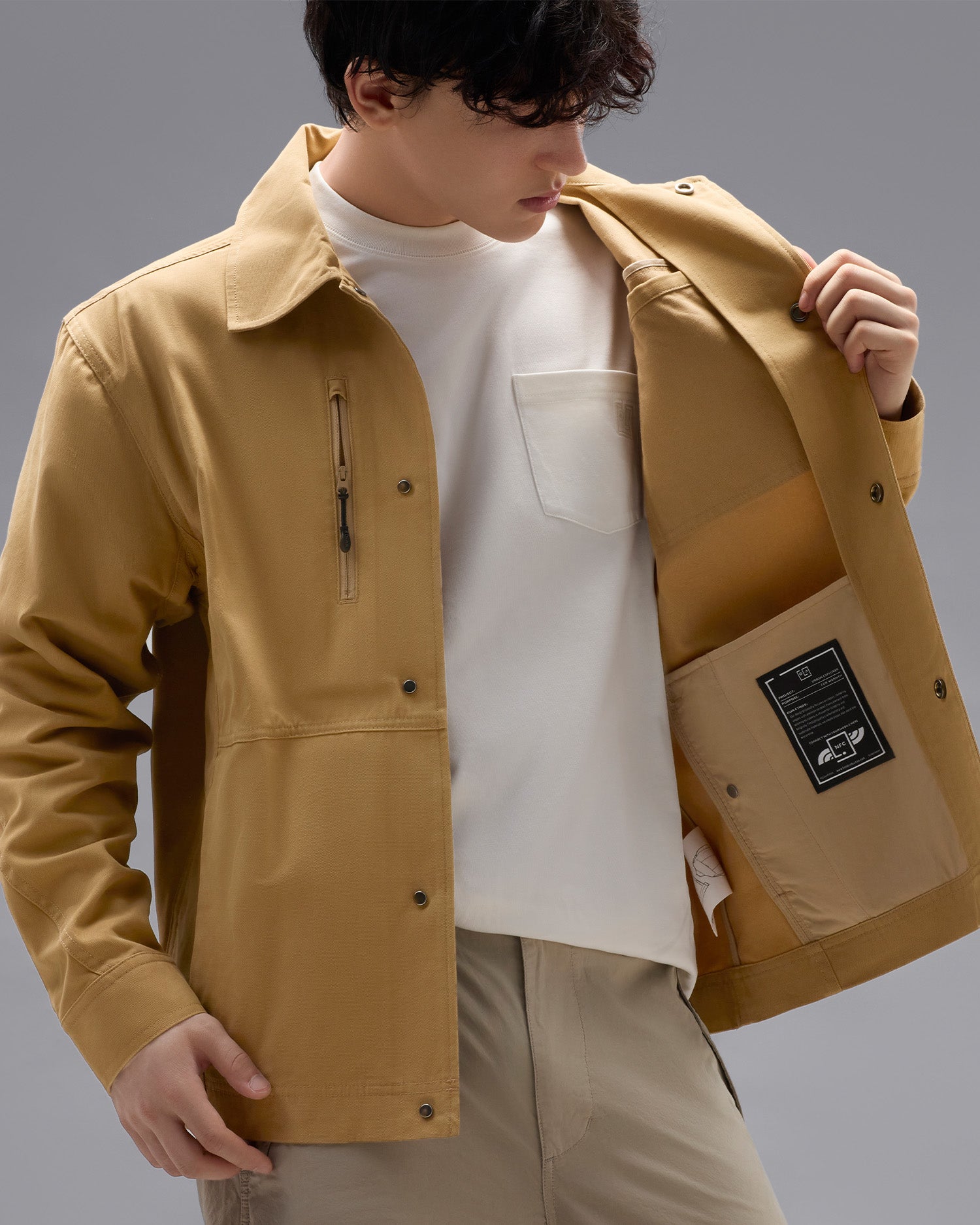 Men's Chore Jacket in Sand 12