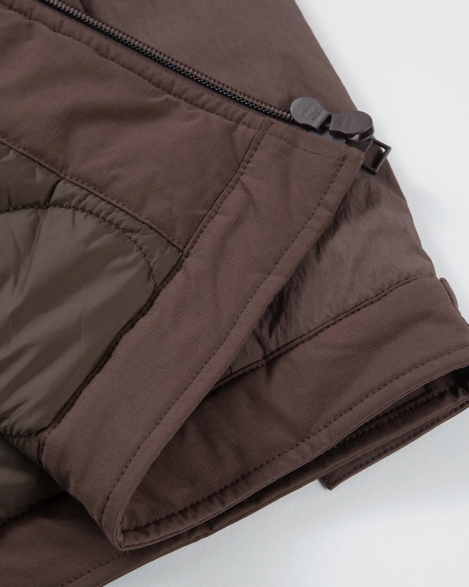 Men's Mix Fabric Padded Crew Jacket