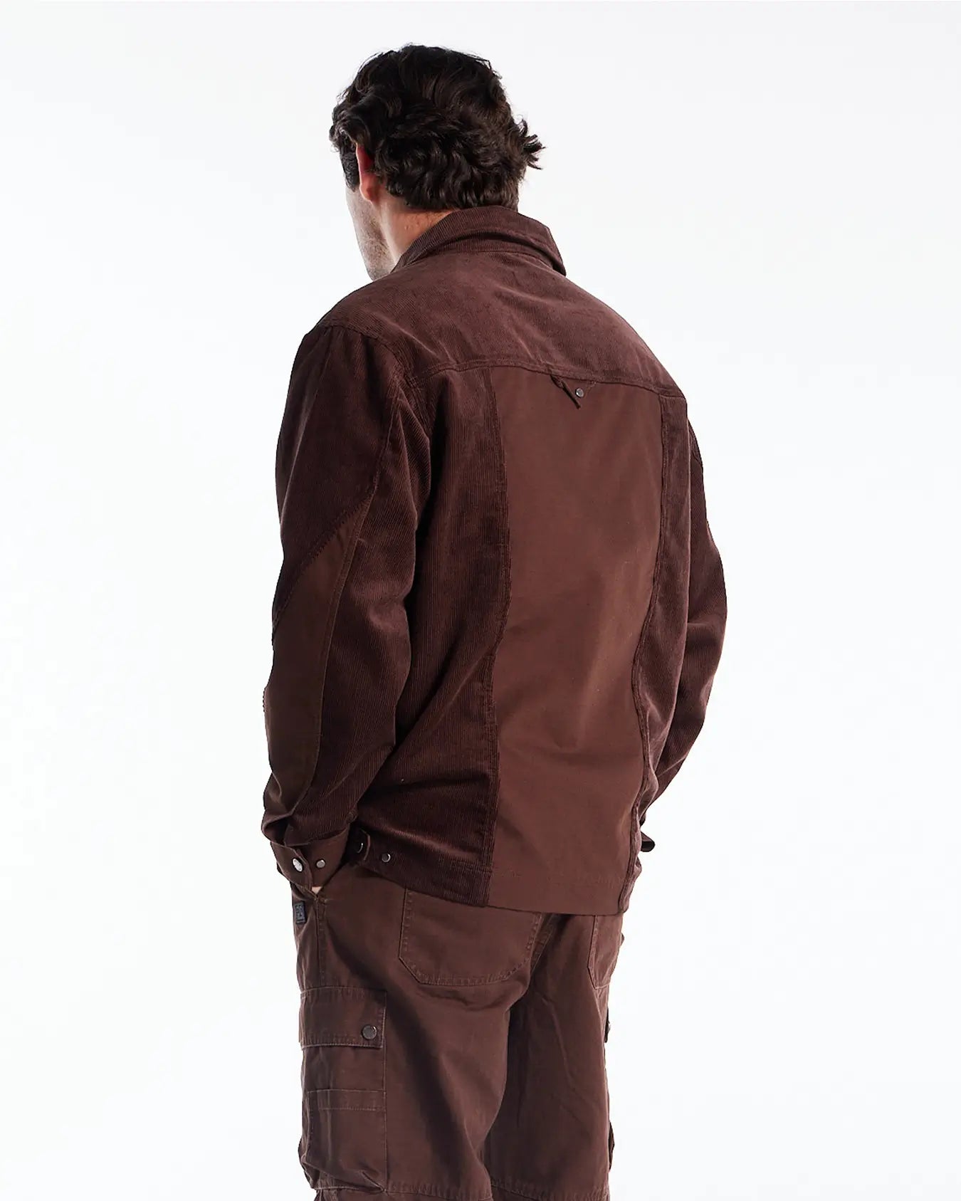 Men's Durable Mix Fabric Chore Jacket