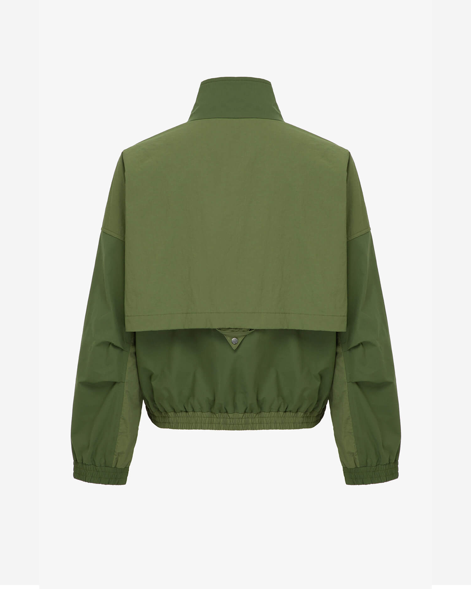 Women's Cropped Track Jacket in Military Green 02 #military-green