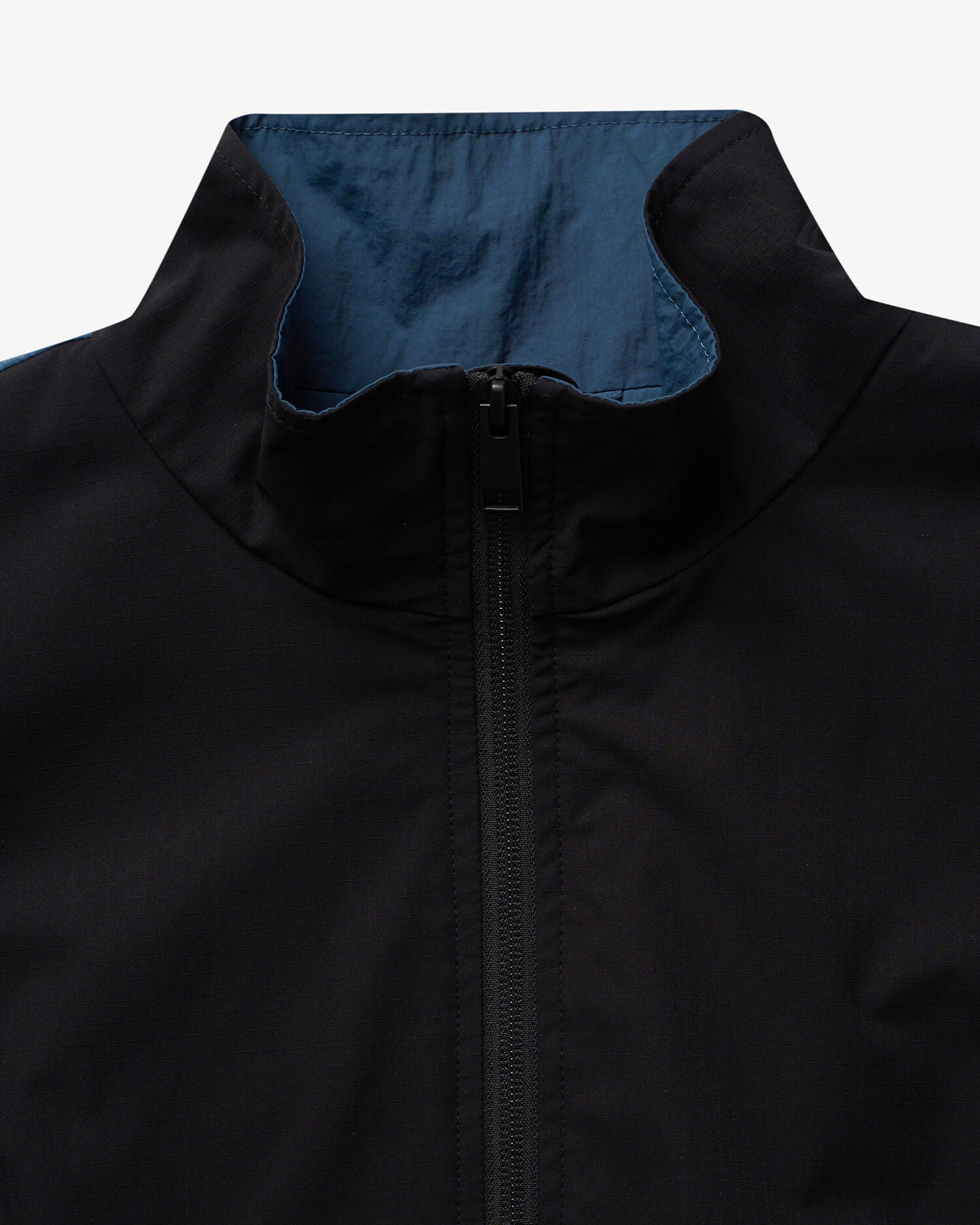 Women's Cropped Track Jacket in Blue & Black 03 #blue-black