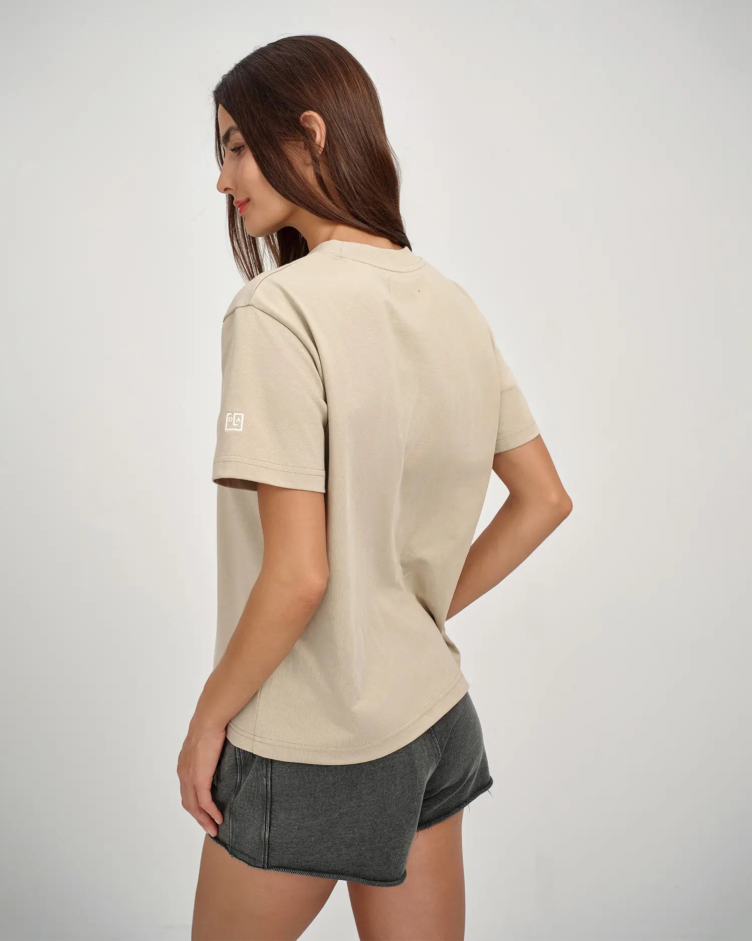 T-Shirt mit gesticktem Wappen für Damen