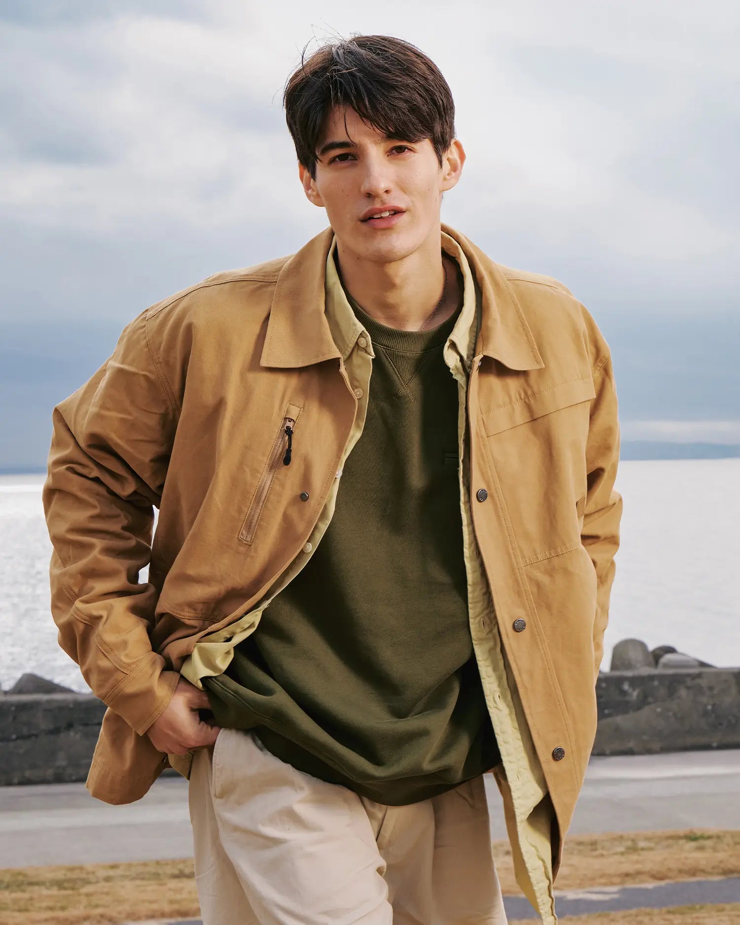 Men's Chore Jacket in Sand 08