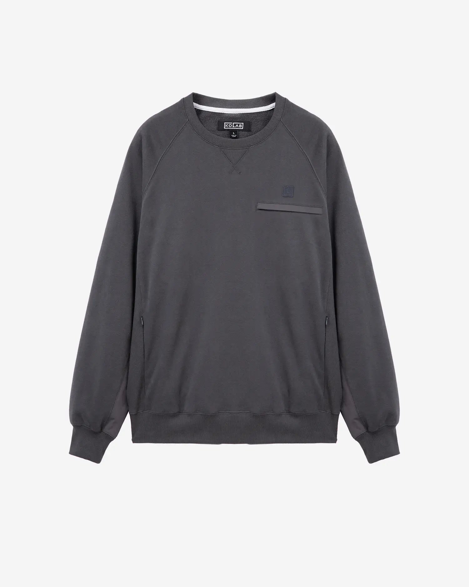 Sweatshirt mit Rundhalsausschnitt und Stoffmischung