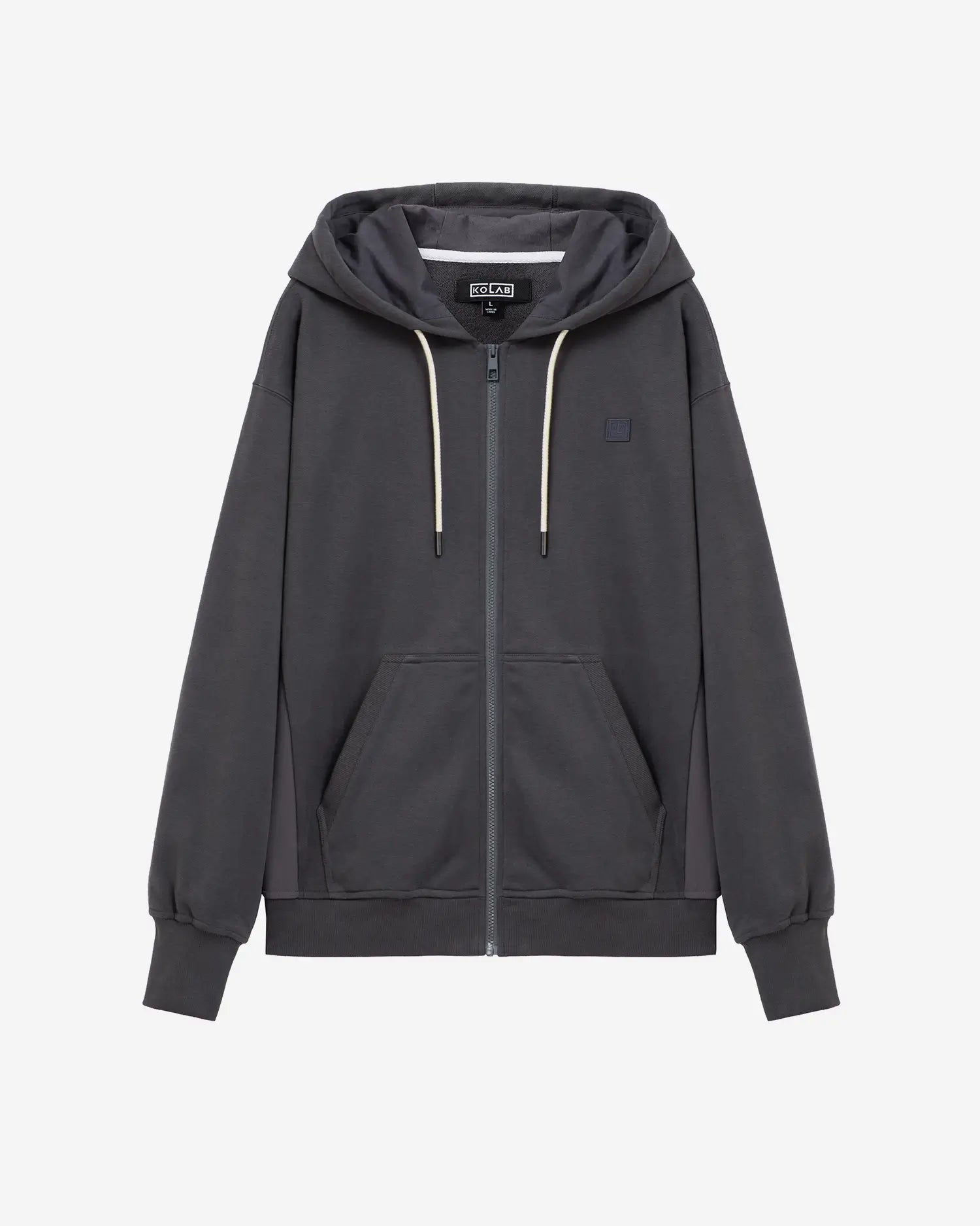 Shop Full Zip Hoodie In Charcoal | KOLAB Shop Full Zip Hoodie In Charcoal | KOLAB