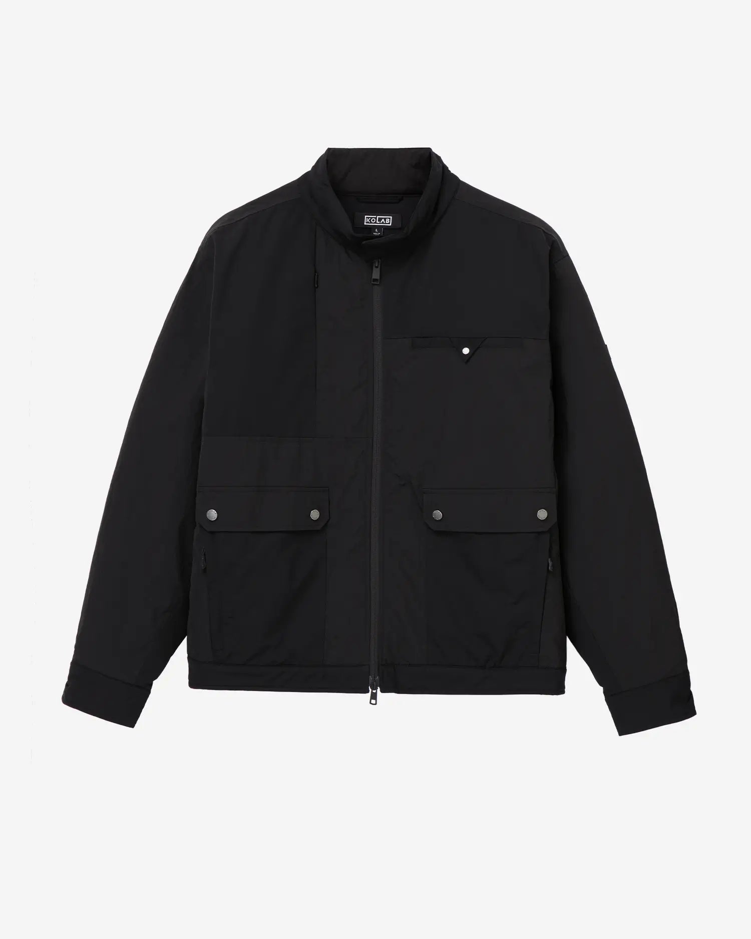 Men's Mix-Fabric Padded Crew Jacket