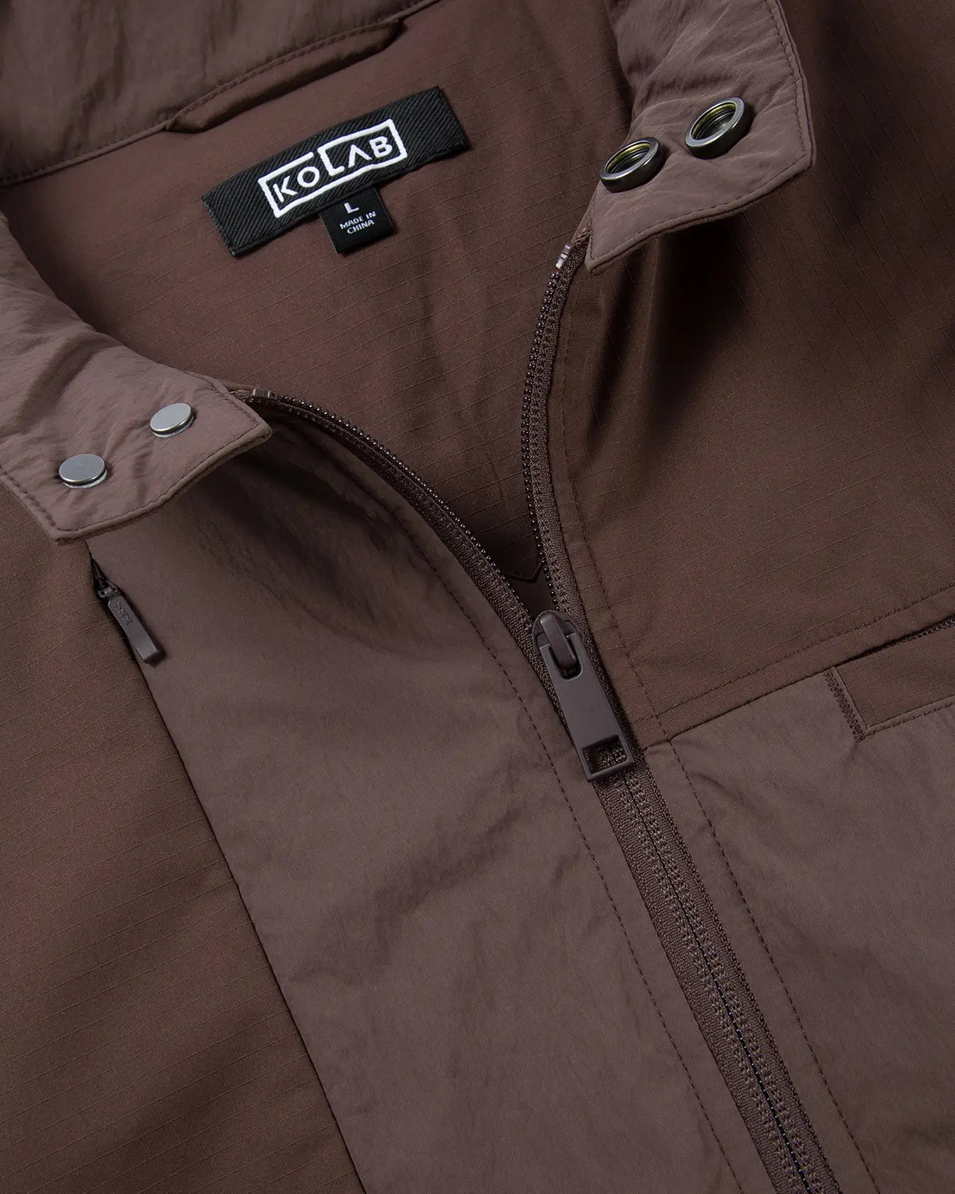 Men's Mix Fabric Padded Crew Jacket