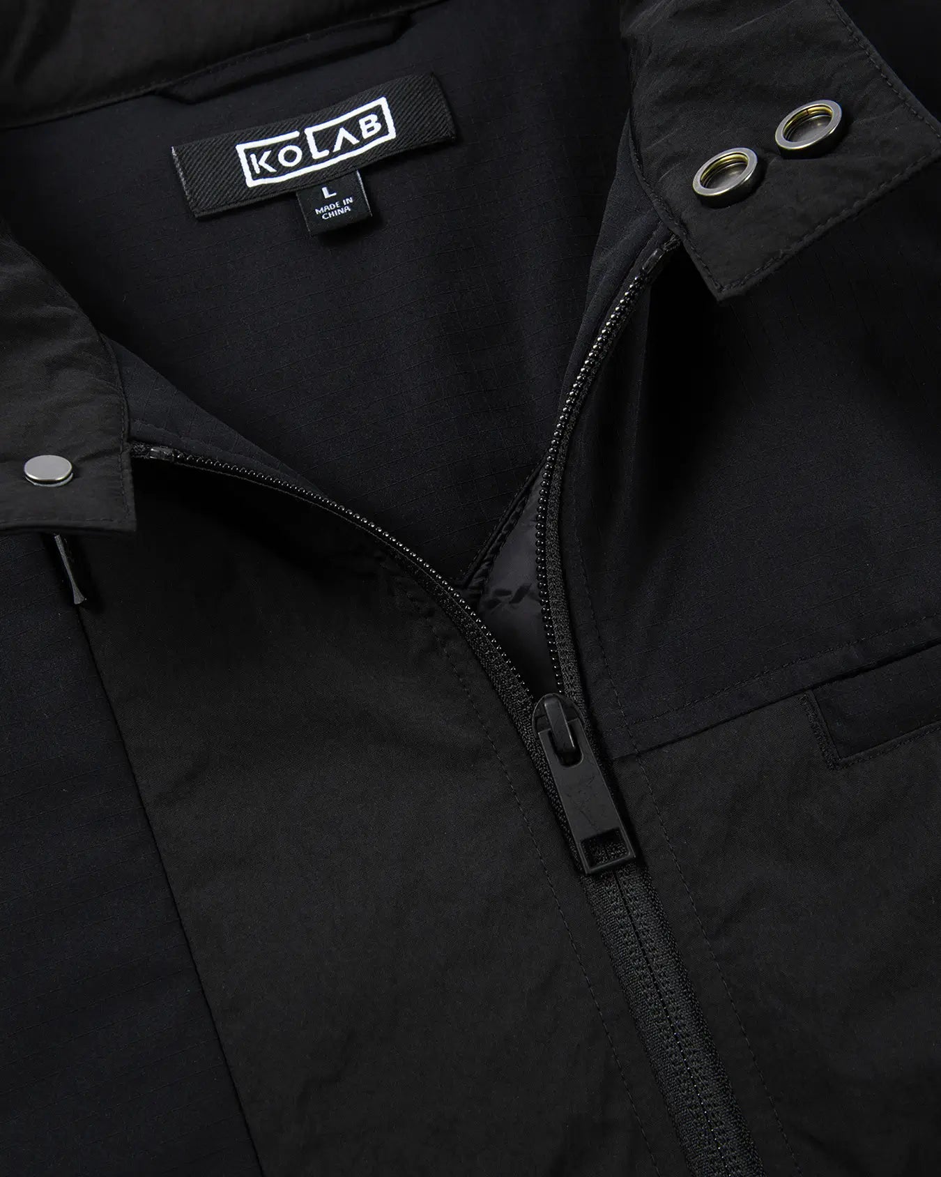 Men's Mix-Fabric Padded Crew Jacket