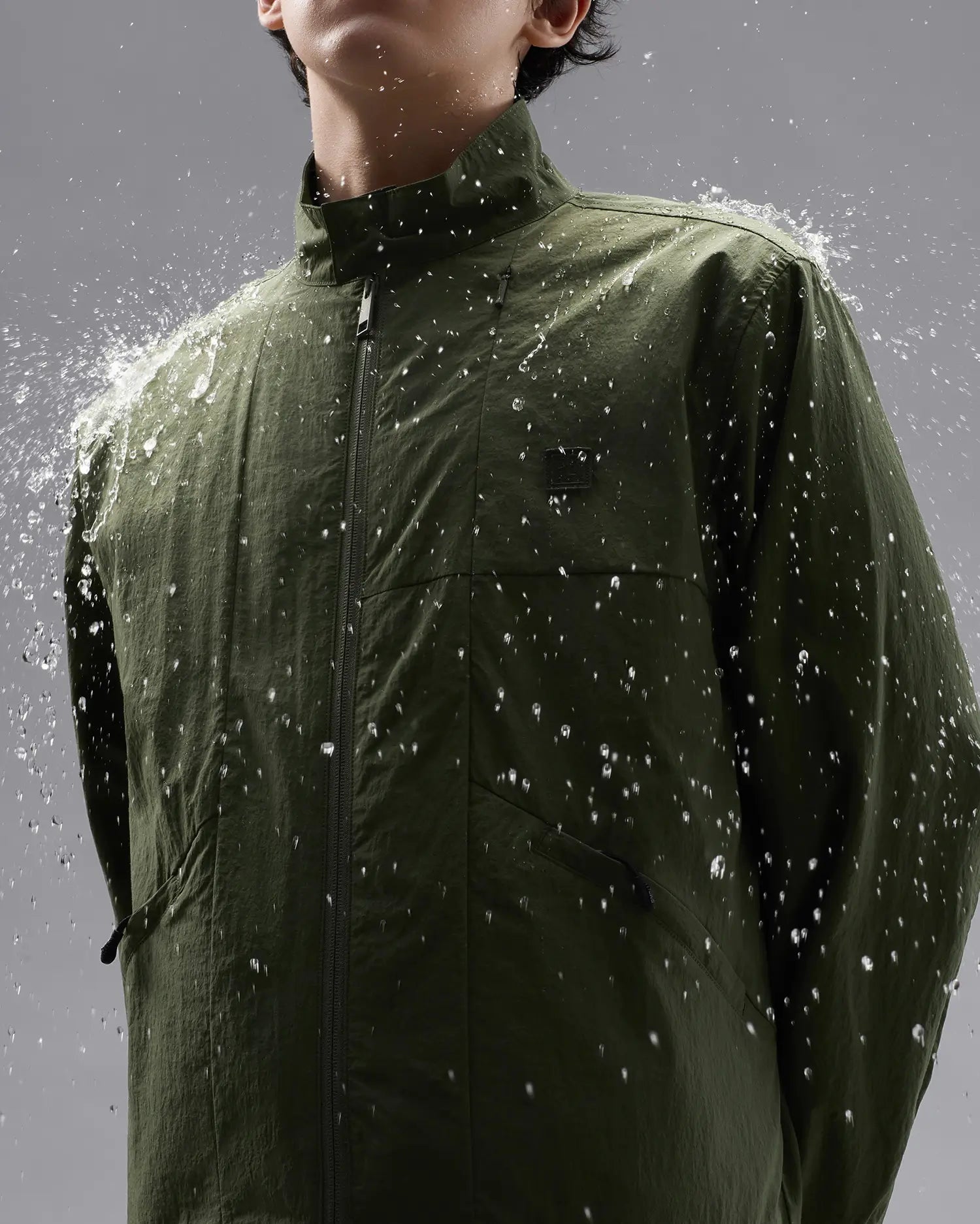Shop Men's Crew Jacket in Military Green | KOLAB