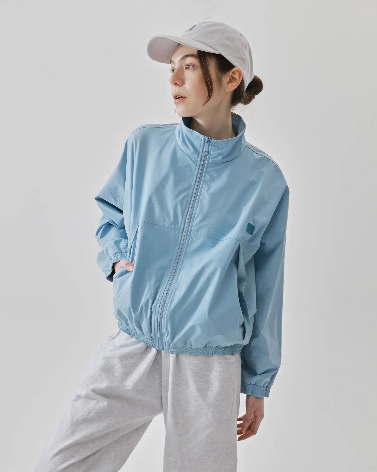 Baby blue track jacket clearance