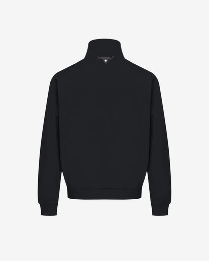 Men's Mixed Fabric Halfzip in Charcoal 02 #charcoal