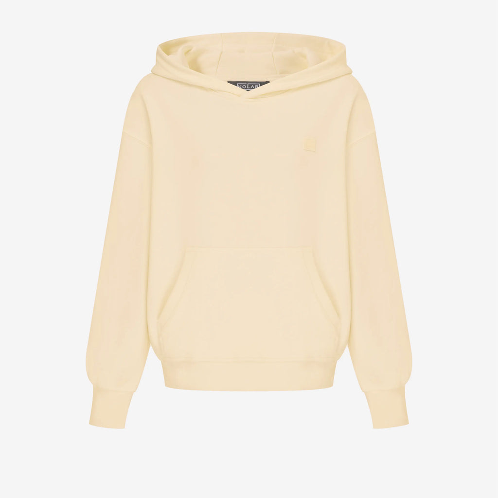 Shop Men s Mixed Fabric Hoodie in Peach Pink Kolab Peach Pink S