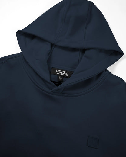 Women's Mixed Fabric Hoodie 03 #dark-blue