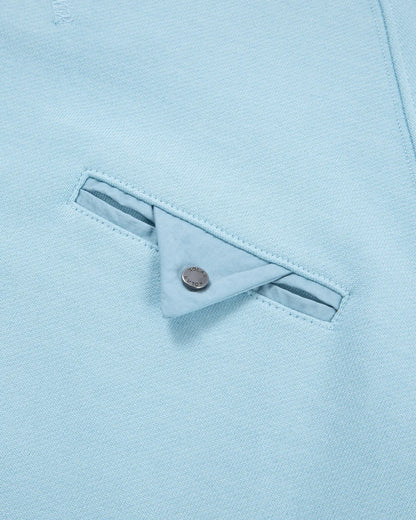 Women's Mixed Fabric Crew Sweatshirt in Light Blue 04 #light-blue
