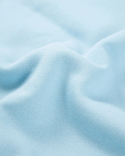 Women's Mixed Fabric Crew Sweatshirt in Light Blue 11 #light-blue