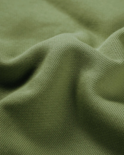 Men's Mixed Fabric Crew Sweatshirt in Military Green 11 #military-green
