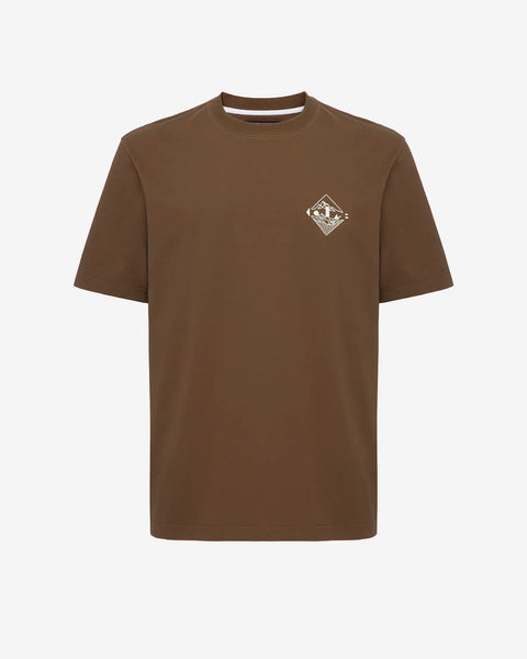 Shop Men's Embroidered Crest Tee In Brown | KOLAB