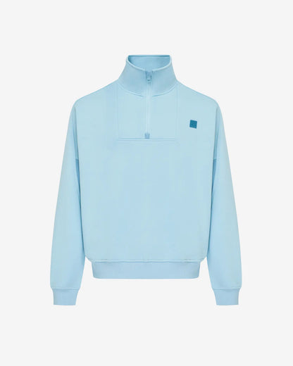 Women's Mixed Fabric Halfzip in Light Blue 01 #light-blue