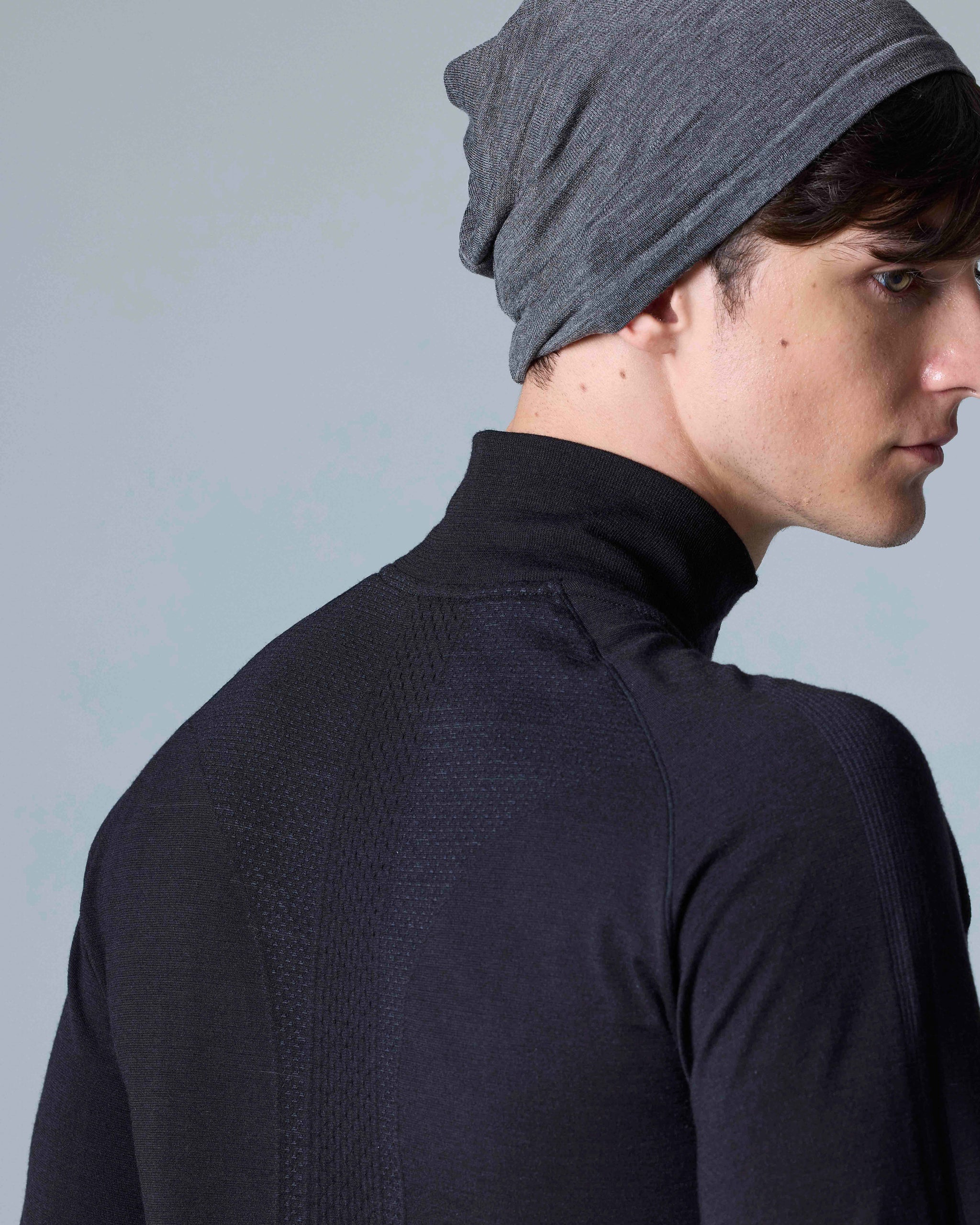 Maglia a maniche lunghe con mezza zip Tech Merino Classic Fit da uomo