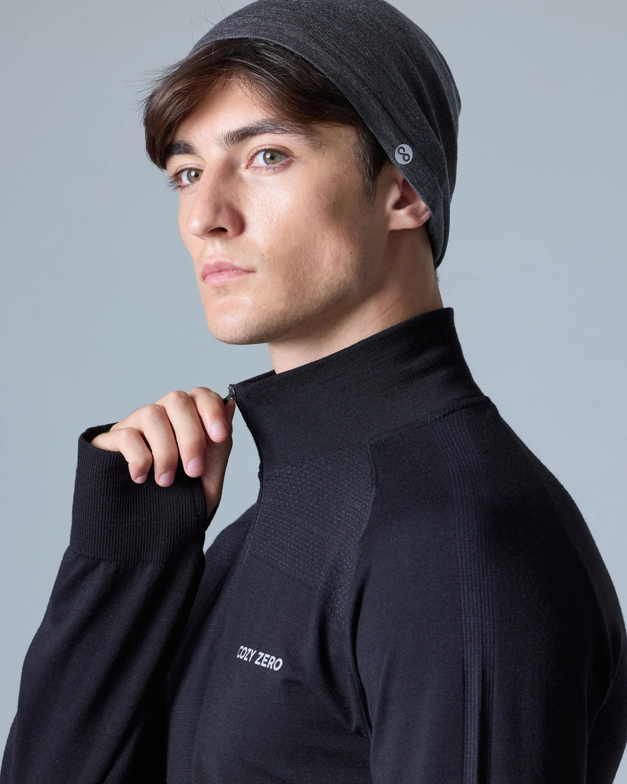 Maglia a maniche lunghe con mezza zip Tech Merino Classic Fit da uomo