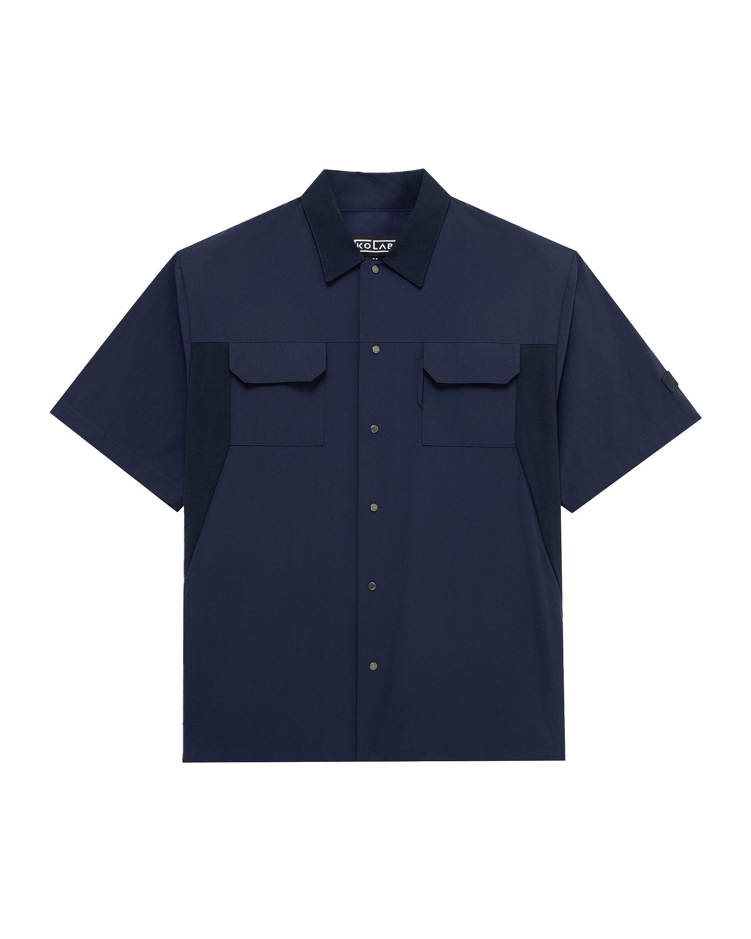 トップス Navy Pocket Oblique Button Up Shirt Mavi Men's Double Pocket Button-Up Shirt In Persicope